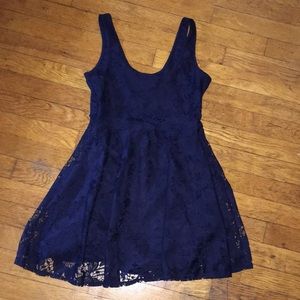 Blue lace dress